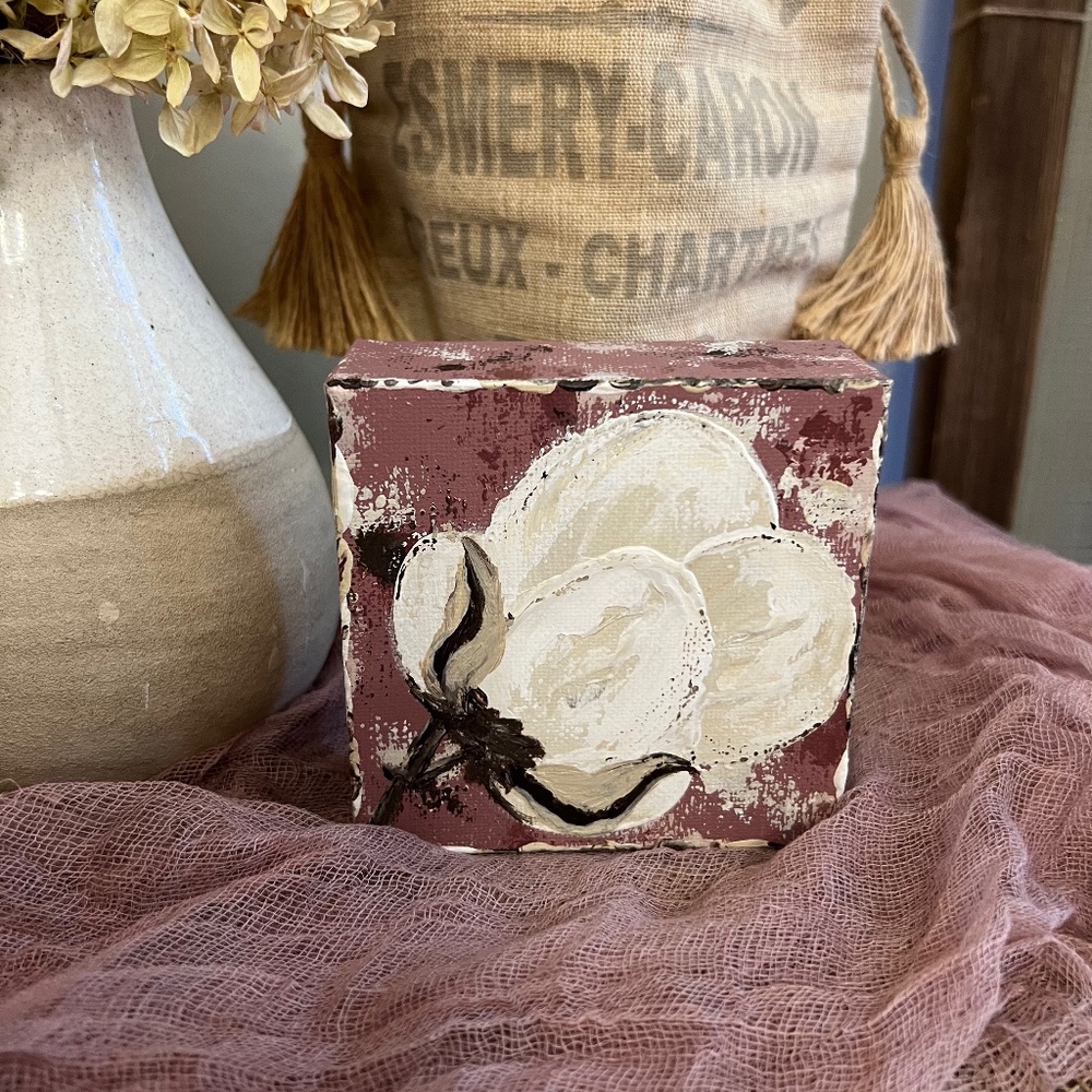 Cotton boll painting